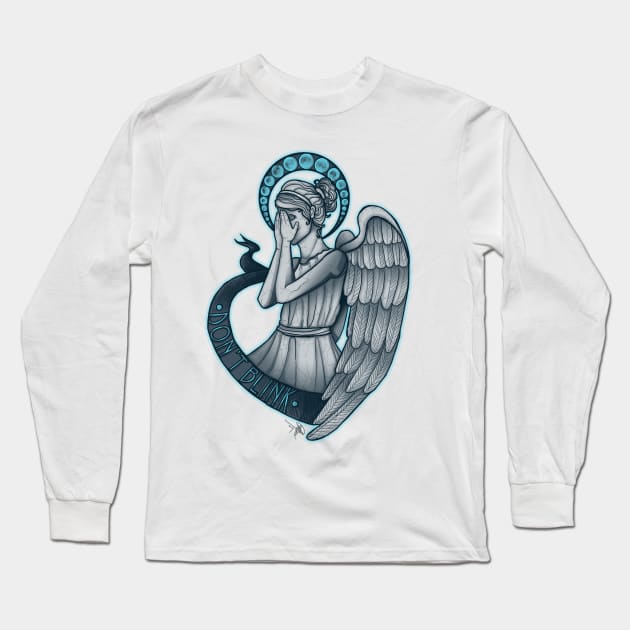 Peek a boo, Angel Long Sleeve T-Shirt by MareveDesign